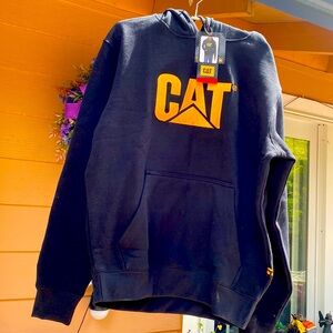 Hoodie Pullover w/pockets sweatshirt Black and yellow medium